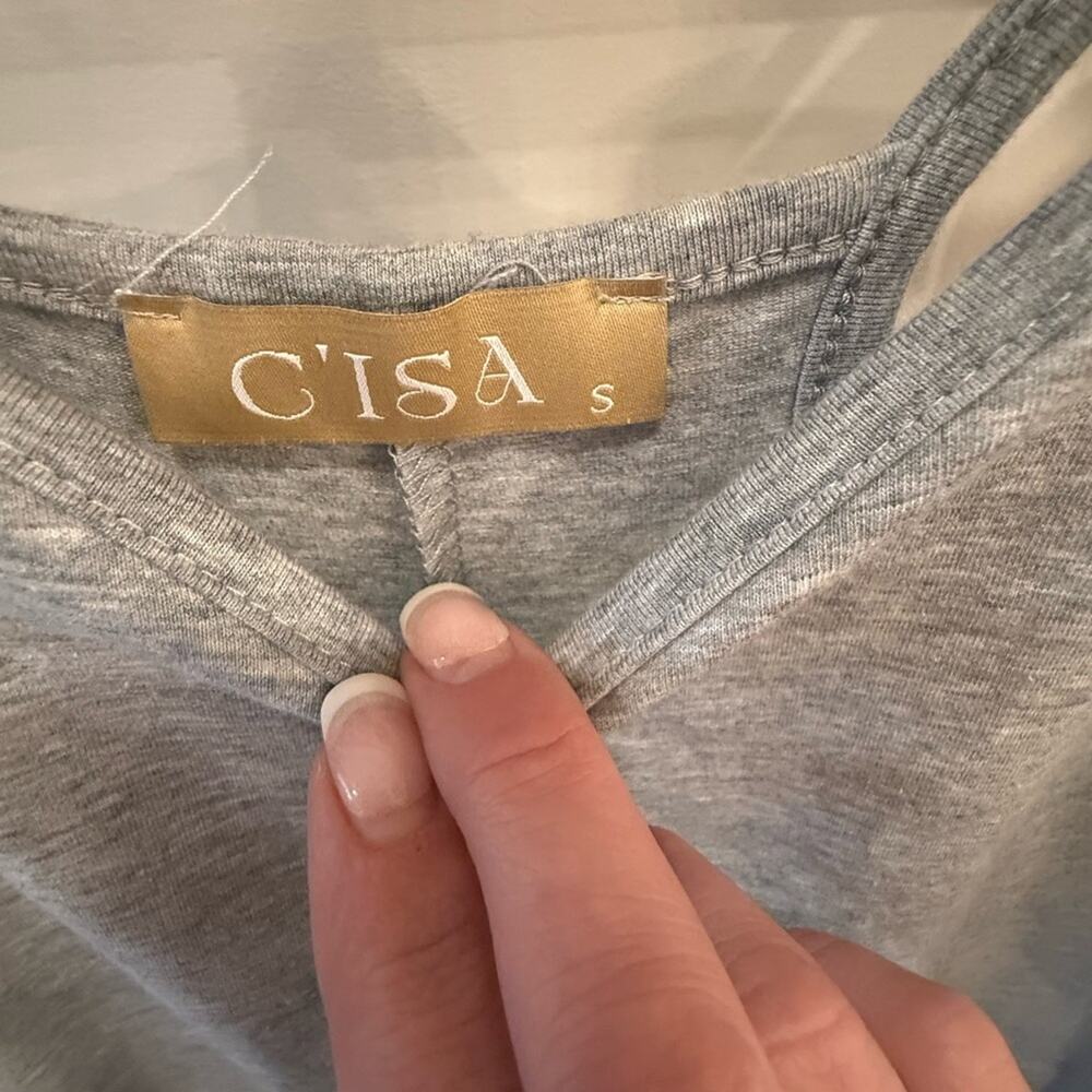 C'ISA Light Gray Sleeveless Romper S - Picture 2 of 4
